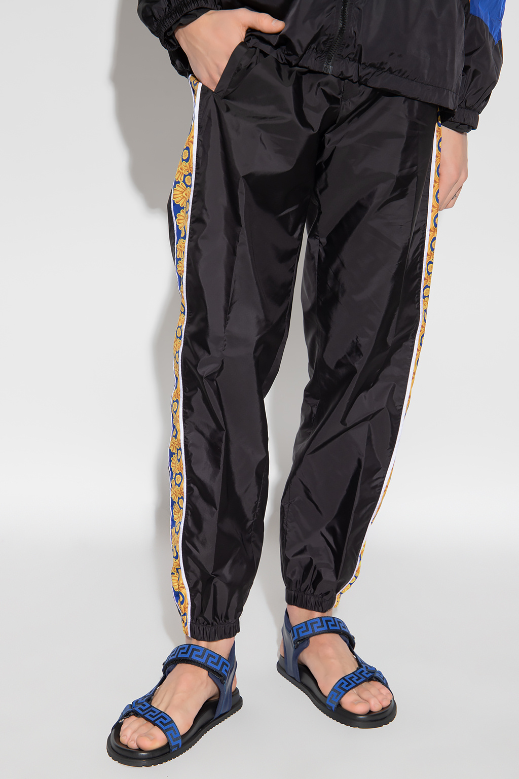 Kappa side best sale stripe track pants